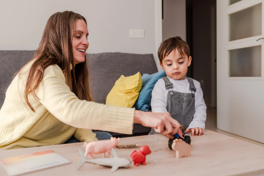 A Professional Nanny playing with a child