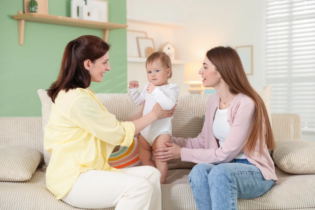 A Mom discussing Household Rules and her Parenting Preferences to a nanny professional.