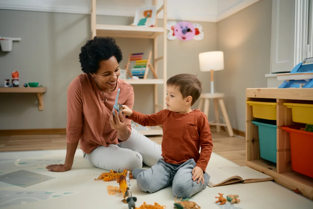 A Nanny Professional playing with the child